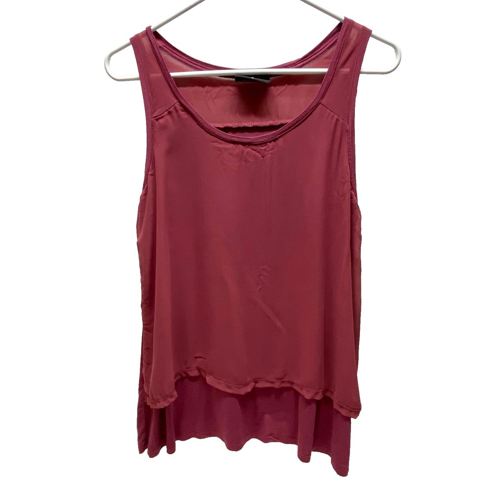 Gina Benotti Layered Career Tank Women's 38 US Medium Maroon Sleeveless GUC